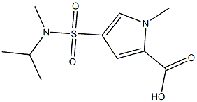 1-methyl-4-[methyl(propan-2-yl)sulfamoyl]-1H-pyrrole-2-carboxylic acid 구조식 이미지