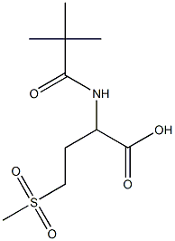 2-(2,2-dimethylpropanamido)-4-methanesulfonylbutanoic acid 구조식 이미지