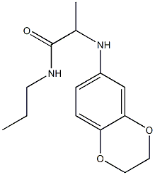 2-(2,3-dihydro-1,4-benzodioxin-6-ylamino)-N-propylpropanamide 구조식 이미지