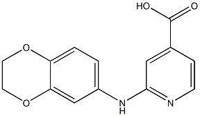 2-(2,3-dihydro-1,4-benzodioxin-6-ylamino)pyridine-4-carboxylic acid Structure