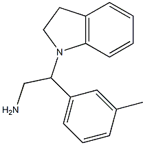 2-(2,3-dihydro-1H-indol-1-yl)-2-(3-methylphenyl)ethanamine Structure