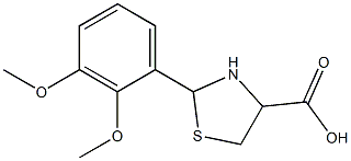 2-(2,3-dimethoxyphenyl)-1,3-thiazolidine-4-carboxylic acid Structure