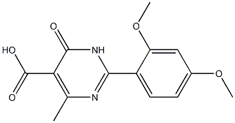 2-(2,4-dimethoxyphenyl)-4-methyl-6-oxo-1,6-dihydropyrimidine-5-carboxylic acid Structure