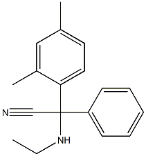 2-(2,4-dimethylphenyl)-2-(ethylamino)-2-phenylacetonitrile 구조식 이미지