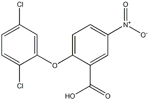 2-(2,5-dichlorophenoxy)-5-nitrobenzoic acid 구조식 이미지