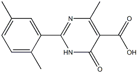 2-(2,5-dimethylphenyl)-4-methyl-6-oxo-1,6-dihydropyrimidine-5-carboxylic acid Structure