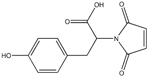 2-(2,5-dioxo-2,5-dihydro-1H-pyrrol-1-yl)-3-(4-hydroxyphenyl)propanoic acid 구조식 이미지