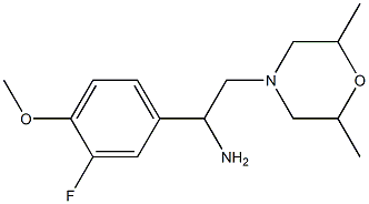 2-(2,6-dimethylmorpholin-4-yl)-1-(3-fluoro-4-methoxyphenyl)ethan-1-amine Structure