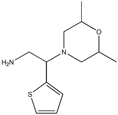 2-(2,6-dimethylmorpholin-4-yl)-2-thien-2-ylethanamine 구조식 이미지