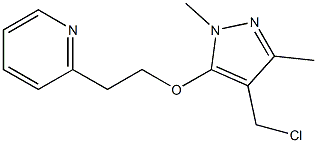 2-(2-{[4-(chloromethyl)-1,3-dimethyl-1H-pyrazol-5-yl]oxy}ethyl)pyridine 구조식 이미지