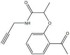 2-(2-acetylphenoxy)-N-(prop-2-yn-1-yl)propanamide Structure