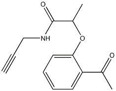 2-(2-acetylphenoxy)-N-(prop-2-yn-1-yl)propanamide 구조식 이미지