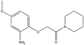 2-(2-amino-4-methoxyphenoxy)-1-(piperidin-1-yl)ethan-1-one 구조식 이미지