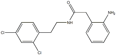 2-(2-aminophenyl)-N-[2-(2,4-dichlorophenyl)ethyl]acetamide 구조식 이미지
