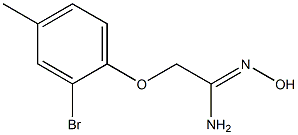 2-(2-bromo-4-methylphenoxy)-N'-hydroxyethanimidamide Structure