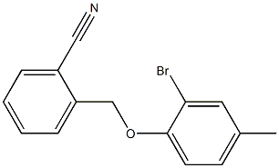 2-(2-bromo-4-methylphenoxymethyl)benzonitrile Structure