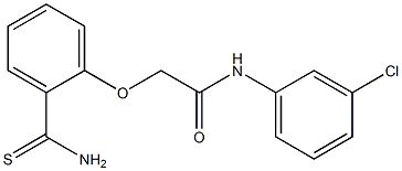2-(2-carbamothioylphenoxy)-N-(3-chlorophenyl)acetamide 구조식 이미지