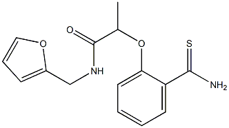 2-(2-carbamothioylphenoxy)-N-(furan-2-ylmethyl)propanamide Structure