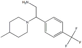 2-(4-methylpiperidin-1-yl)-2-[4-(trifluoromethyl)phenyl]ethanamine 구조식 이미지