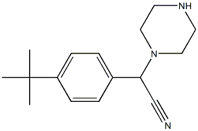2-(4-tert-butylphenyl)-2-(piperazin-1-yl)acetonitrile 구조식 이미지