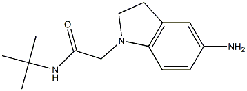 2-(5-amino-2,3-dihydro-1H-indol-1-yl)-N-tert-butylacetamide Structure