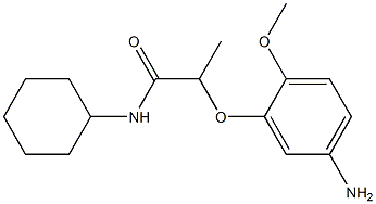 2-(5-amino-2-methoxyphenoxy)-N-cyclohexylpropanamide 구조식 이미지