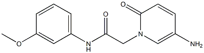 2-(5-amino-2-oxo-1,2-dihydropyridin-1-yl)-N-(3-methoxyphenyl)acetamide 구조식 이미지