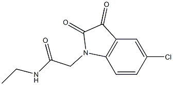 2-(5-chloro-2,3-dioxo-2,3-dihydro-1H-indol-1-yl)-N-ethylacetamide 구조식 이미지