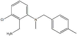 2-(aminomethyl)-3-chloro-N-methyl-N-[(4-methylphenyl)methyl]aniline Structure