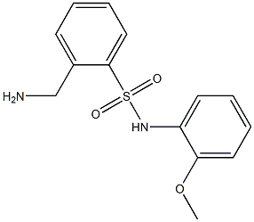 2-(aminomethyl)-N-(2-methoxyphenyl)benzene-1-sulfonamide 구조식 이미지