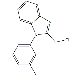 2-(chloromethyl)-1-(3,5-dimethylphenyl)-1H-1,3-benzodiazole 구조식 이미지