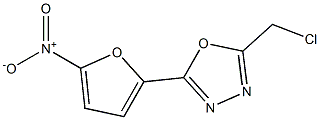 2-(chloromethyl)-5-(5-nitrofuran-2-yl)-1,3,4-oxadiazole 구조식 이미지