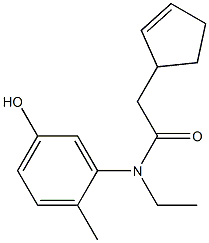 2-(cyclopent-2-en-1-yl)-N-ethyl-N-(5-hydroxy-2-methylphenyl)acetamide Structure