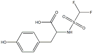 2-(difluoromethane)sulfonamido-3-(4-hydroxyphenyl)propanoic acid Structure