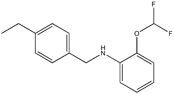 2-(difluoromethoxy)-N-[(4-ethylphenyl)methyl]aniline Structure