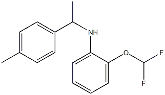 2-(difluoromethoxy)-N-[1-(4-methylphenyl)ethyl]aniline Structure