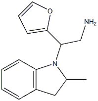 2-(furan-2-yl)-2-(2-methyl-2,3-dihydro-1H-indol-1-yl)ethan-1-amine Structure