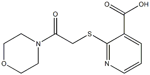 2-{[2-(morpholin-4-yl)-2-oxoethyl]sulfanyl}pyridine-3-carboxylic acid Structure