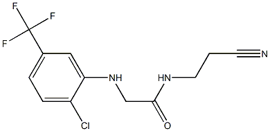 2-{[2-chloro-5-(trifluoromethyl)phenyl]amino}-N-(2-cyanoethyl)acetamide Structure