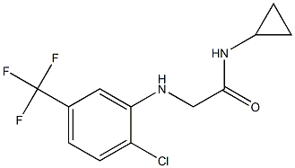 2-{[2-chloro-5-(trifluoromethyl)phenyl]amino}-N-cyclopropylacetamide 구조식 이미지