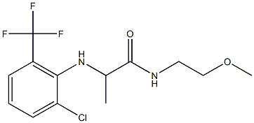 2-{[2-chloro-6-(trifluoromethyl)phenyl]amino}-N-(2-methoxyethyl)propanamide Structure