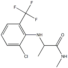 2-{[2-chloro-6-(trifluoromethyl)phenyl]amino}-N-methylpropanamide 구조식 이미지