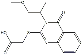 2-{[3-(1-methoxypropan-2-yl)-4-oxo-3,4-dihydroquinazolin-2-yl]sulfanyl}acetic acid Structure