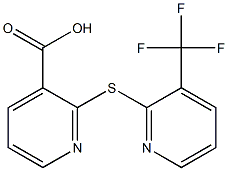 2-{[3-(trifluoromethyl)pyridin-2-yl]sulfanyl}pyridine-3-carboxylic acid Structure
