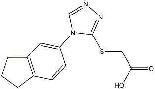 2-{[4-(2,3-dihydro-1H-inden-5-yl)-4H-1,2,4-triazol-3-yl]sulfanyl}acetic acid Structure