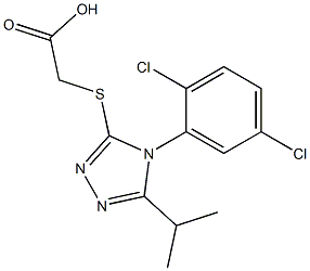 2-{[4-(2,5-dichlorophenyl)-5-(propan-2-yl)-4H-1,2,4-triazol-3-yl]sulfanyl}acetic acid Structure