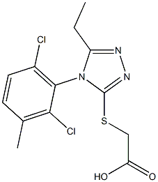 2-{[4-(2,6-dichloro-3-methylphenyl)-5-ethyl-4H-1,2,4-triazol-3-yl]sulfanyl}acetic acid 구조식 이미지