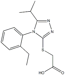 2-{[4-(2-ethylphenyl)-5-(propan-2-yl)-4H-1,2,4-triazol-3-yl]sulfanyl}acetic acid Structure