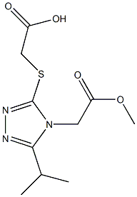 2-{[4-(2-methoxy-2-oxoethyl)-5-(propan-2-yl)-4H-1,2,4-triazol-3-yl]sulfanyl}acetic acid 구조식 이미지