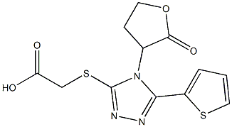 2-{[4-(2-oxooxolan-3-yl)-5-(thiophen-2-yl)-4H-1,2,4-triazol-3-yl]sulfanyl}acetic acid Structure